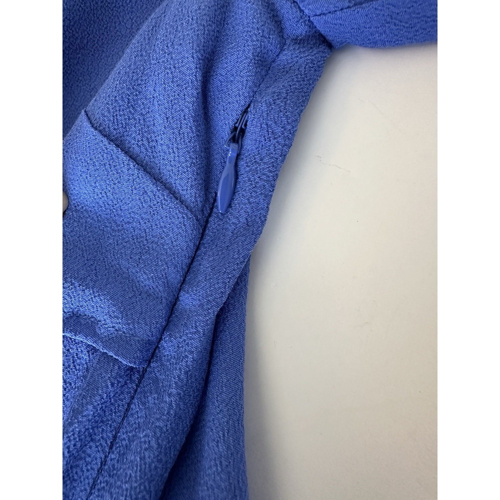 Anthropologie Maeve Taryn Crepe Shift Dress Womens Size 8 Royal Blue - Picture 12 of 12